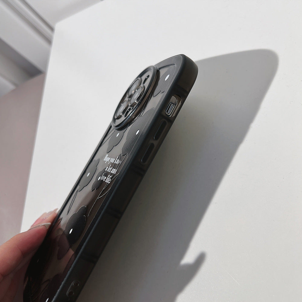 Black Flower Silicone Case