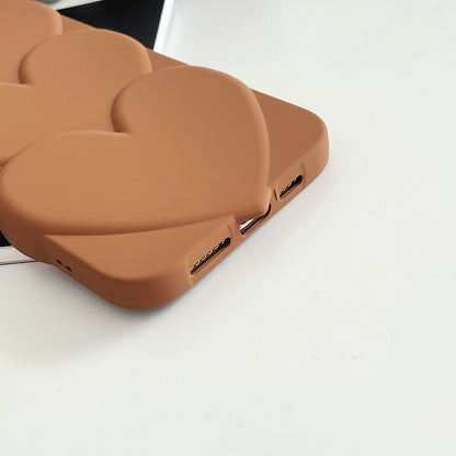 Caramel Color Love Diagonal Cross Chain Phone Case