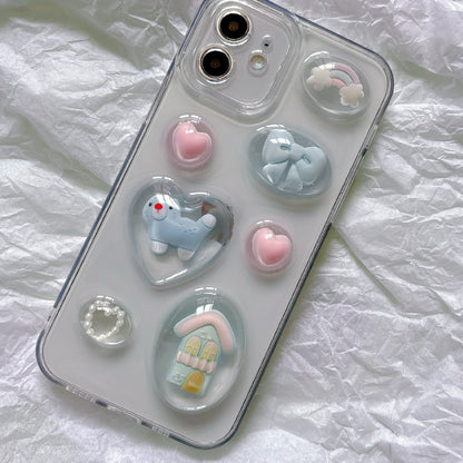 Dropping Glue Phone Case, Cute Cat All Inclusive Soft Shell Protective Case